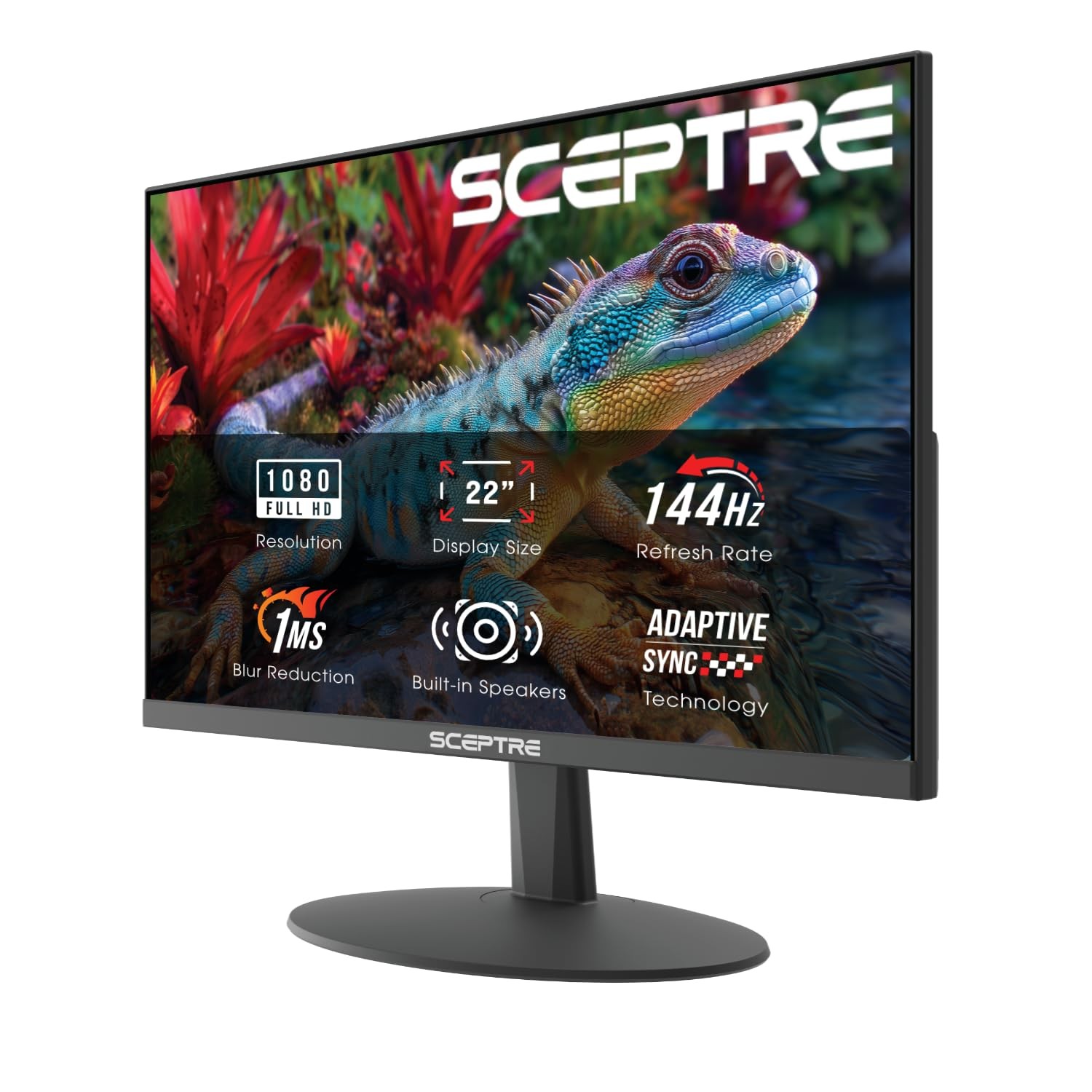 Sceptre E225W-FW144 22-Inch Gaming Monitor Machine Black