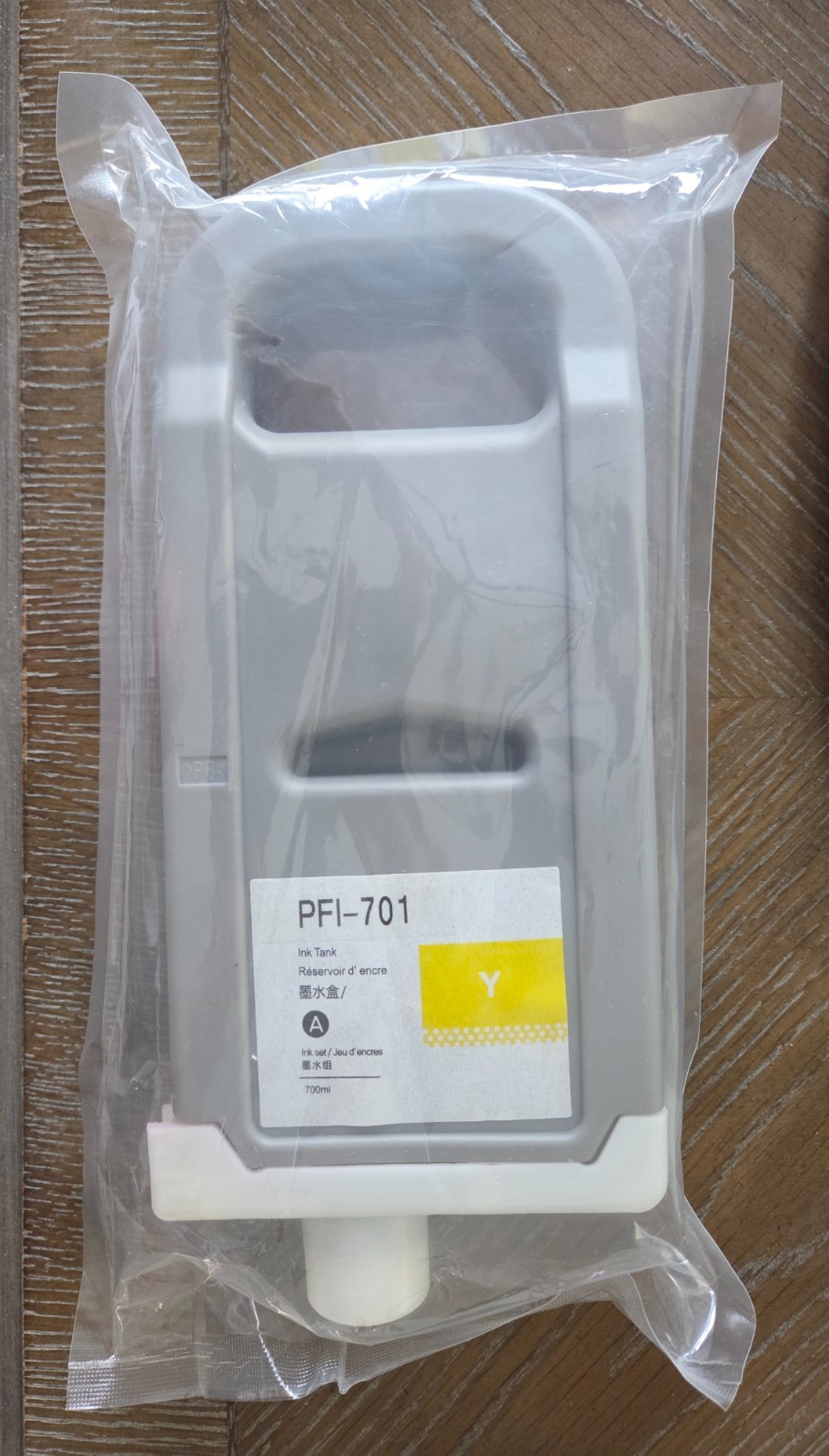 PFI-701 Ink Tank Yellow (Canon Compatible; Check description for compatibility)