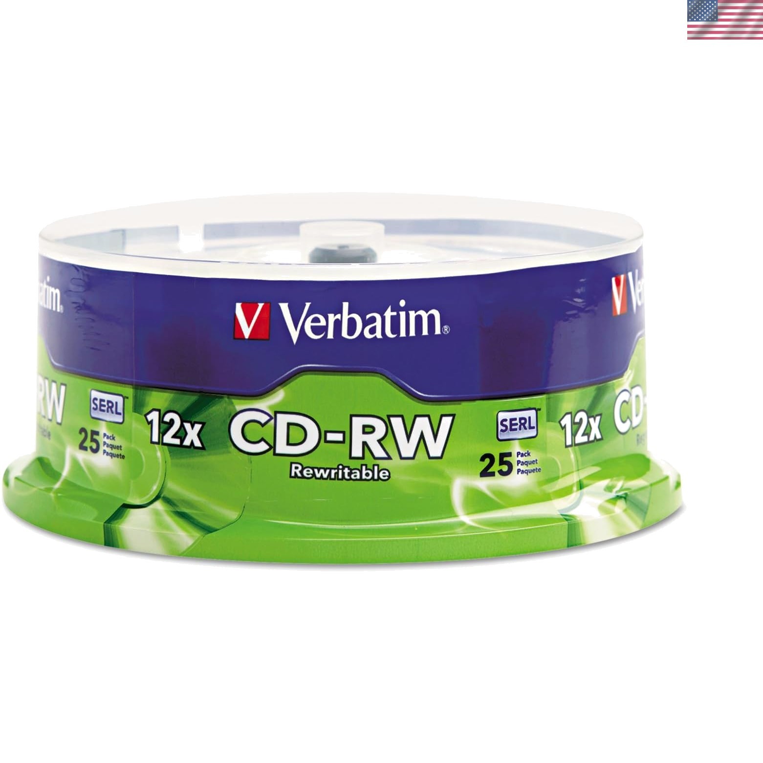 CD-RW 700MB 2X-12X Rewritable Media Disc - 25 Pack Spindle