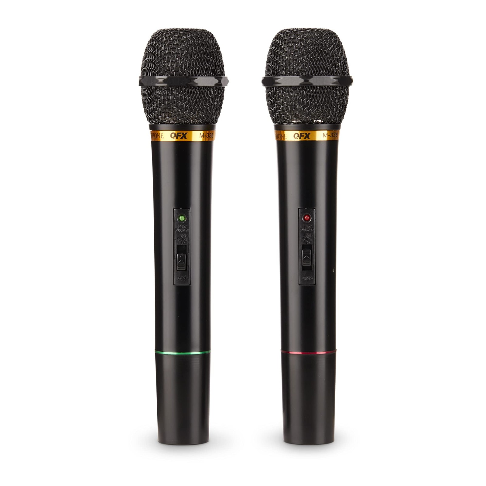 QFX M-336 Wireless Dynamic Microphone Twin Pack