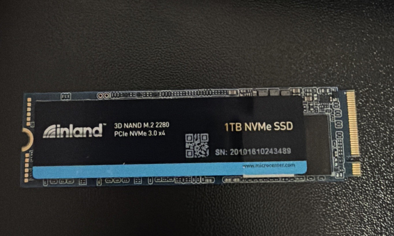 Inland 1TB NVMe Internal SSD M.2 2280 PCIe 3.0 x4 3D QLC NAND