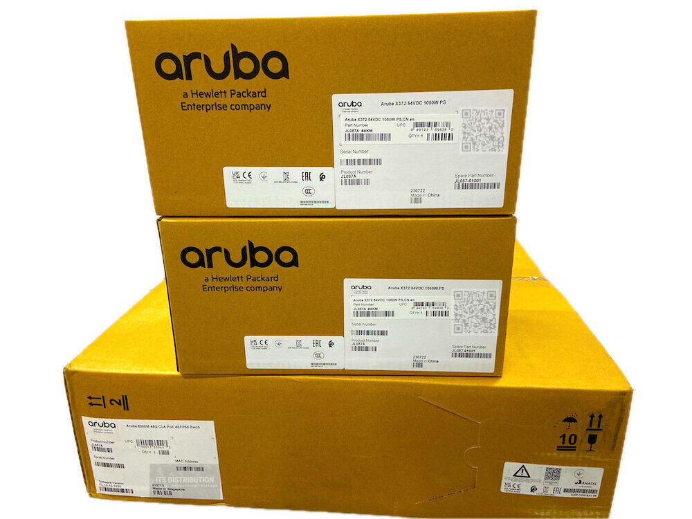 JL661A I DUAL POWER New HPE Aruba 6300M 48G CL4 PoE 4SFP56 Switch JL087A