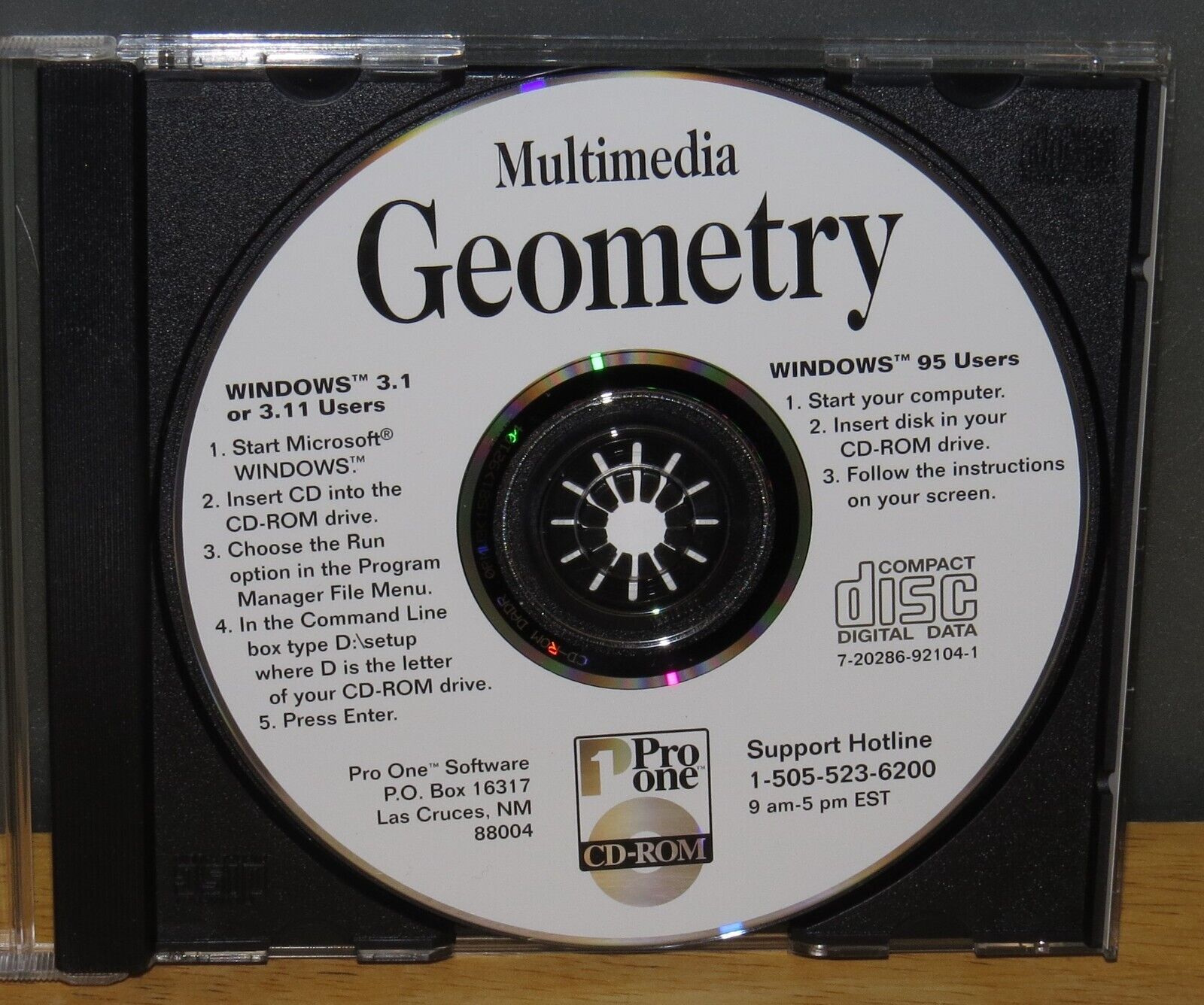 Pro One Multimedia Geometry Cd - no manual