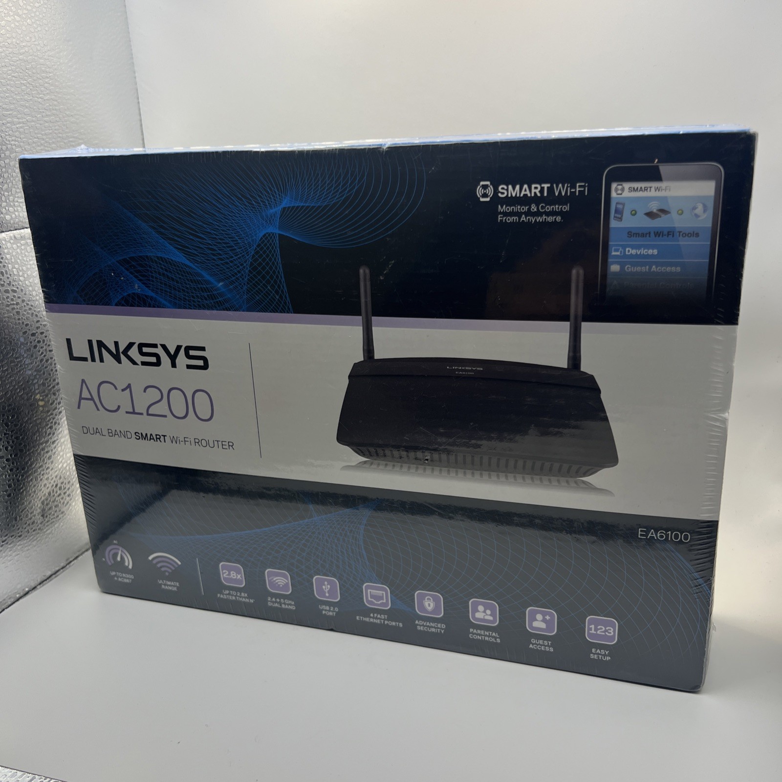 BRAND NEW SEALED Linksys AC1200 Dual Band Smart Wi-Fi Router - EA6100