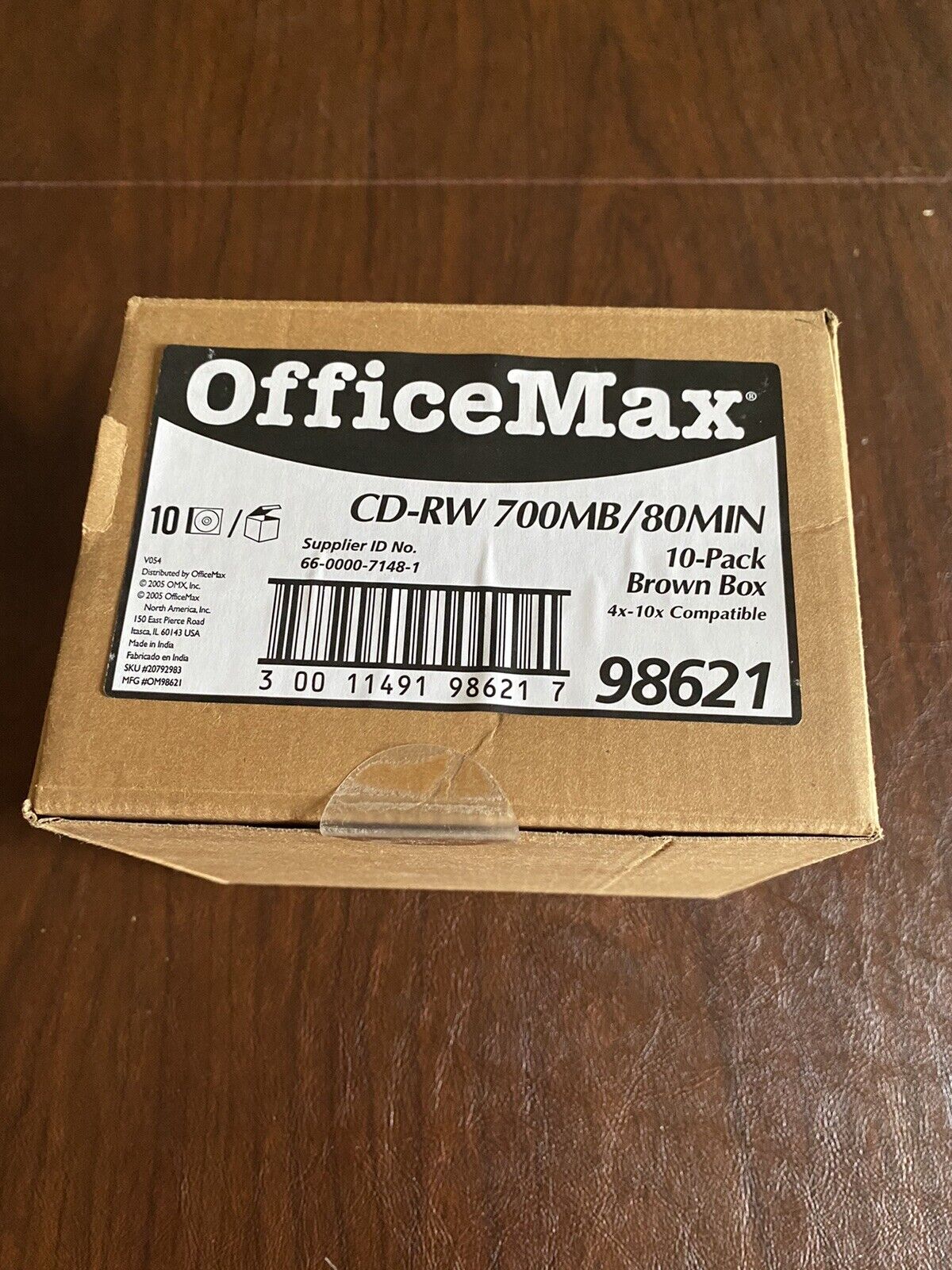 OfficeMax CD-RW 10 Pack 4x80 Min 700 MB Rewritable CD W/ Jewel Cases 