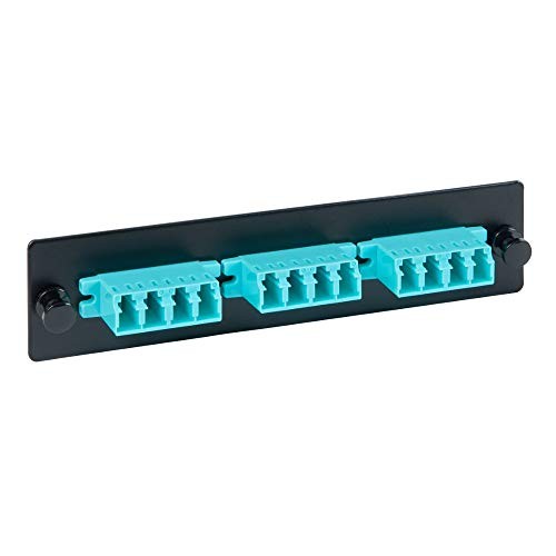ICC LGX Adapter Panel, 3 Quad LC, 12F, Aqua, MM (icfopl16bg)