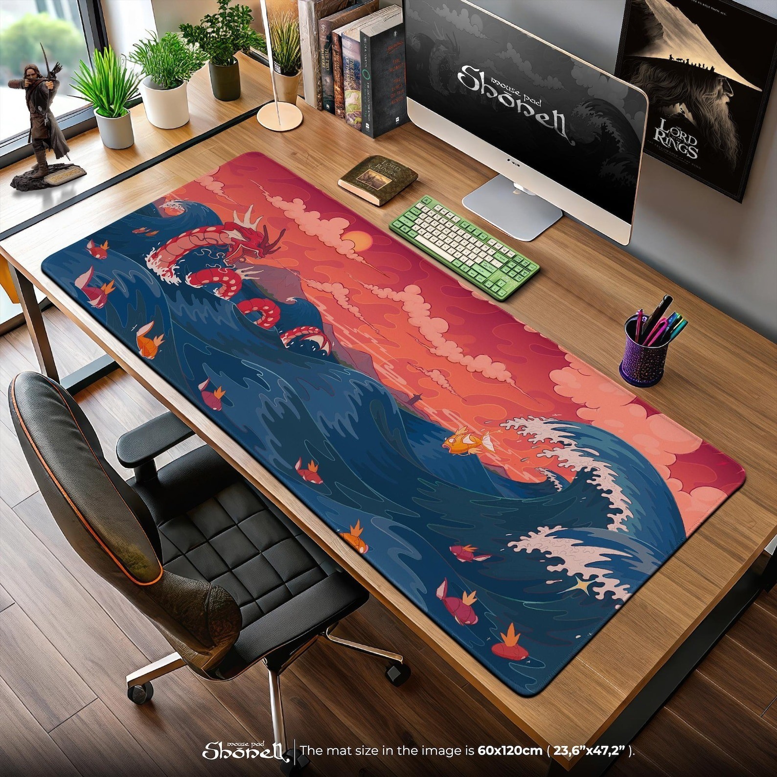 Gyarados Evolution Magikarp Ocean Pokémon Gaming Mouse Pad Desk Mat Accessories