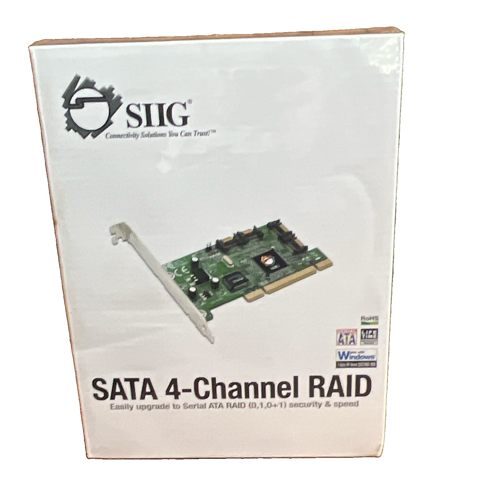 SIIG SC-SA4R12-S2 Serial ATA 4-Channel RAID PCI SATA Controller Card New