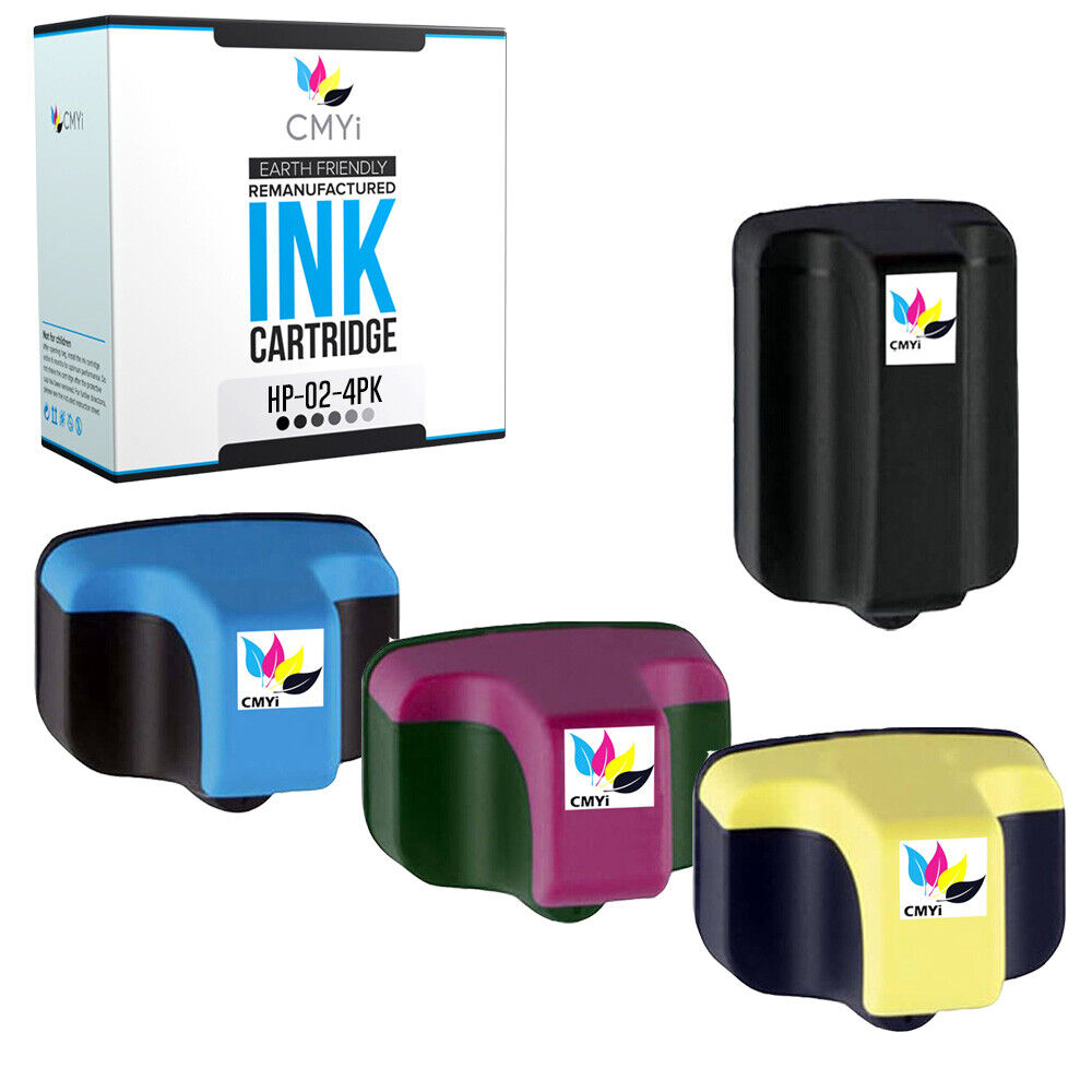 Ink Cartridges for HP 02 1 Black 1 CMY Combo Cartridge Fits Photosmart Printer
