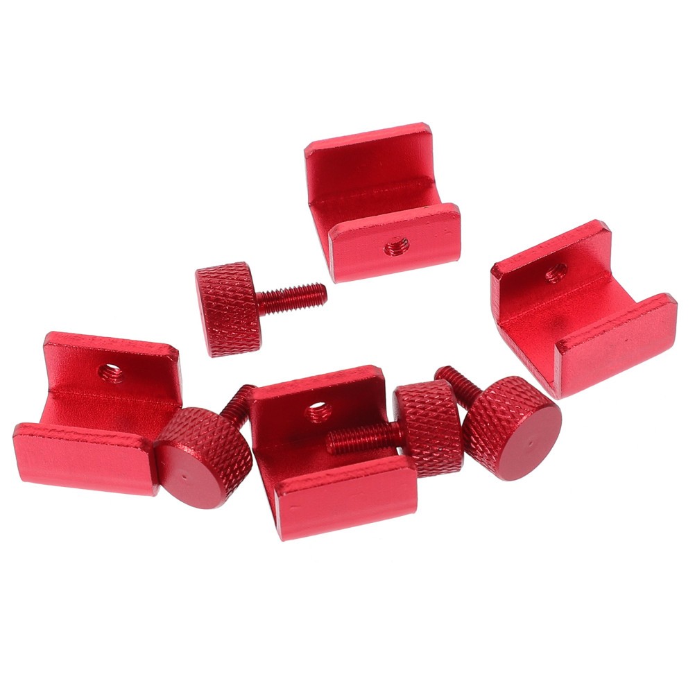 4Pcs Adjustable Red Aluminum 3D Printer Bed Clips Durable Glass Heat Bed Clamps