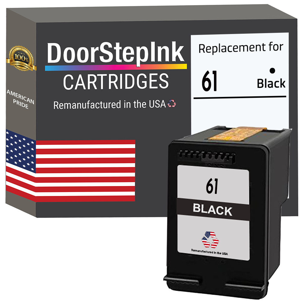 DoorStepInk Compatible Ink Cartridges for HP 61 Black-USA