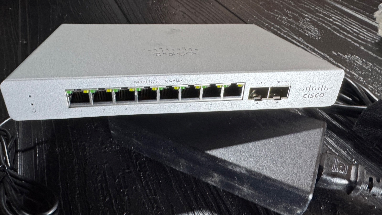 Cisco Meraki MS120-8LP-HW PoE+ Gigabit Ethernet Switch. OEM Used