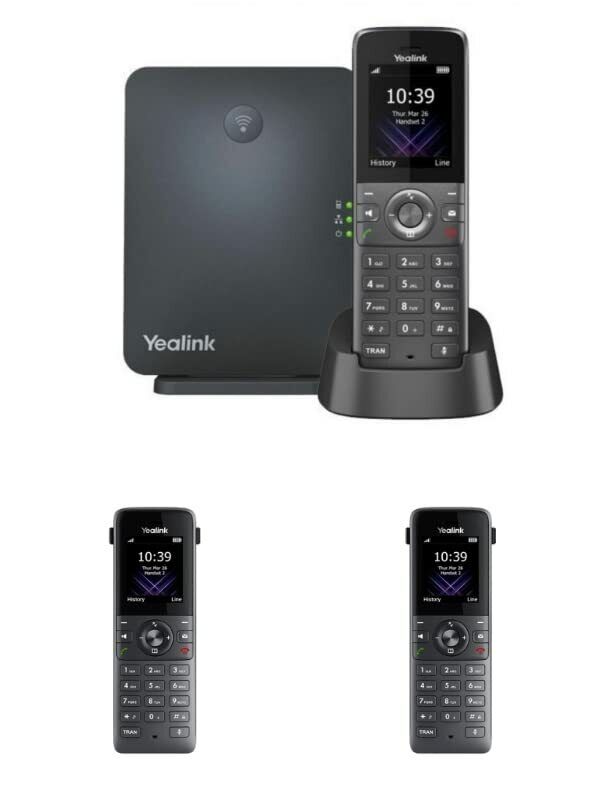 Yealink IP Phone W73P Bundle of W70B Base & 2-Unit W73H Handset New