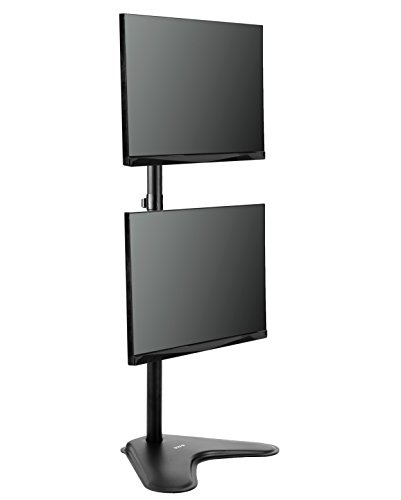 VIVO Dual Monitor Desk Stand Free-standing LCD mount, Holds in Vertical Position