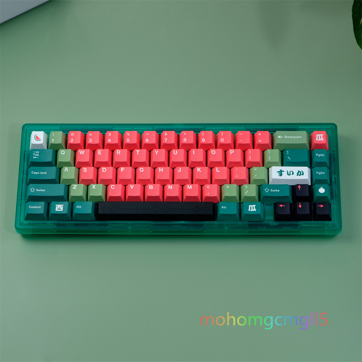 GMK Watermelon PBT Thermal Sublimation Keycaps Set Cherry Height 129 pcs Keys