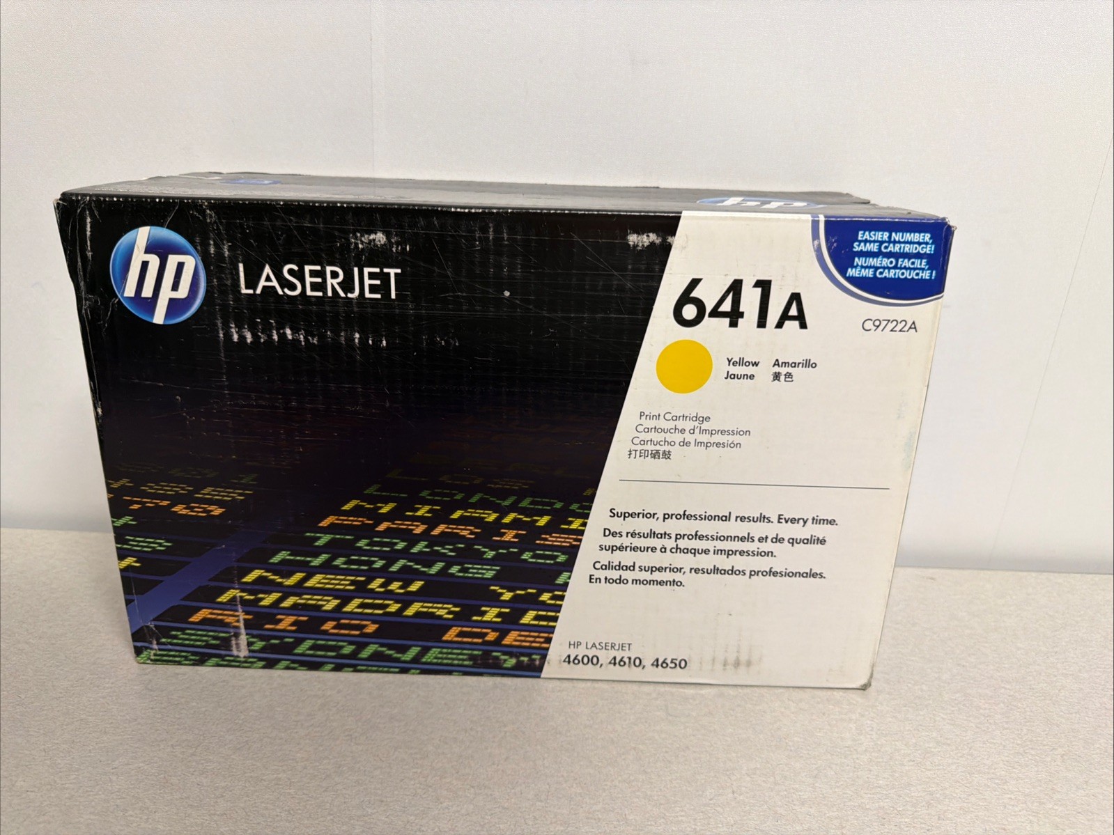 NEW Genuine HP 641A Yellow LaserJet Toner Cartridge (C9722A)