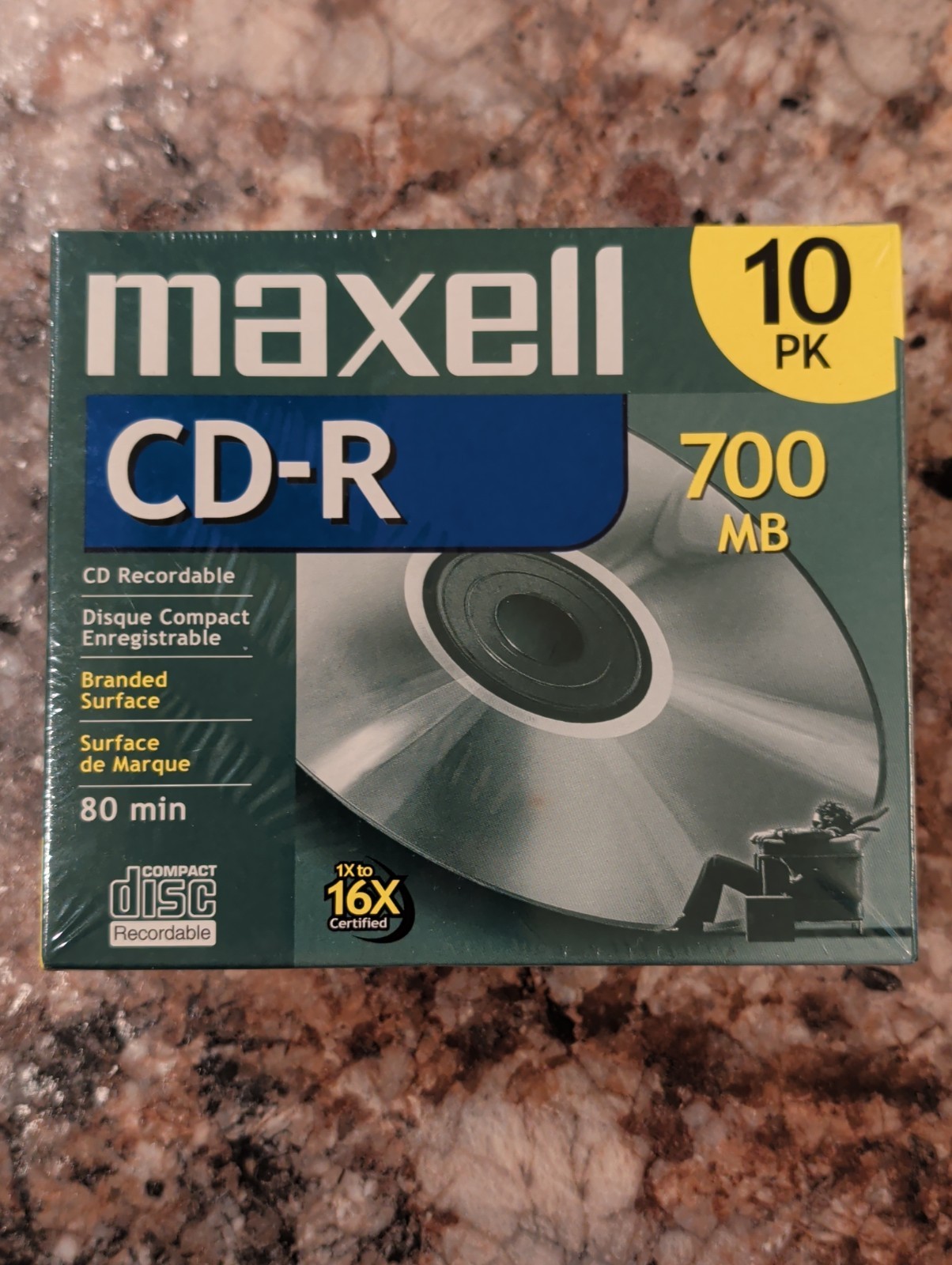 MAXELL CD-R Recordable Discs 10 Pack - 700MB - 80 Min - 1X to 16X - NEW✅