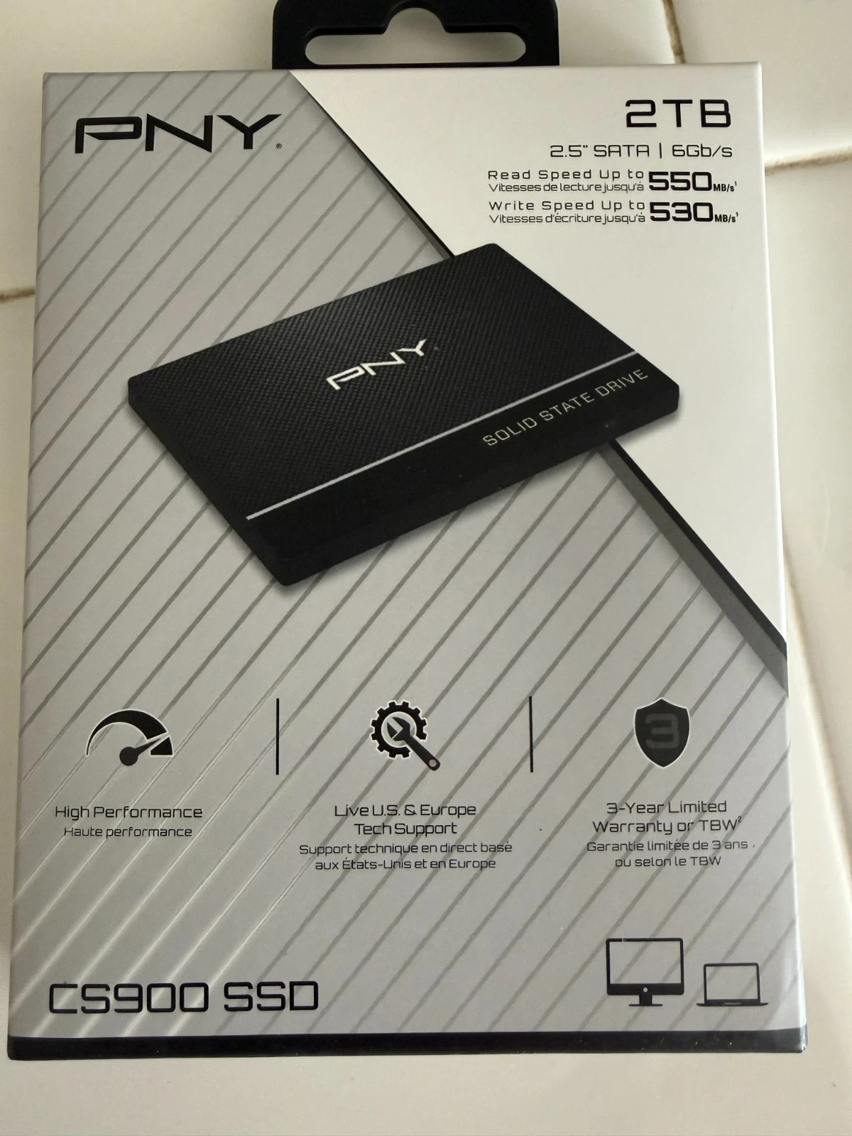 PNY 2TB, 2.5" SATA SSD - 6Gb/s Solid State Drive, CS900