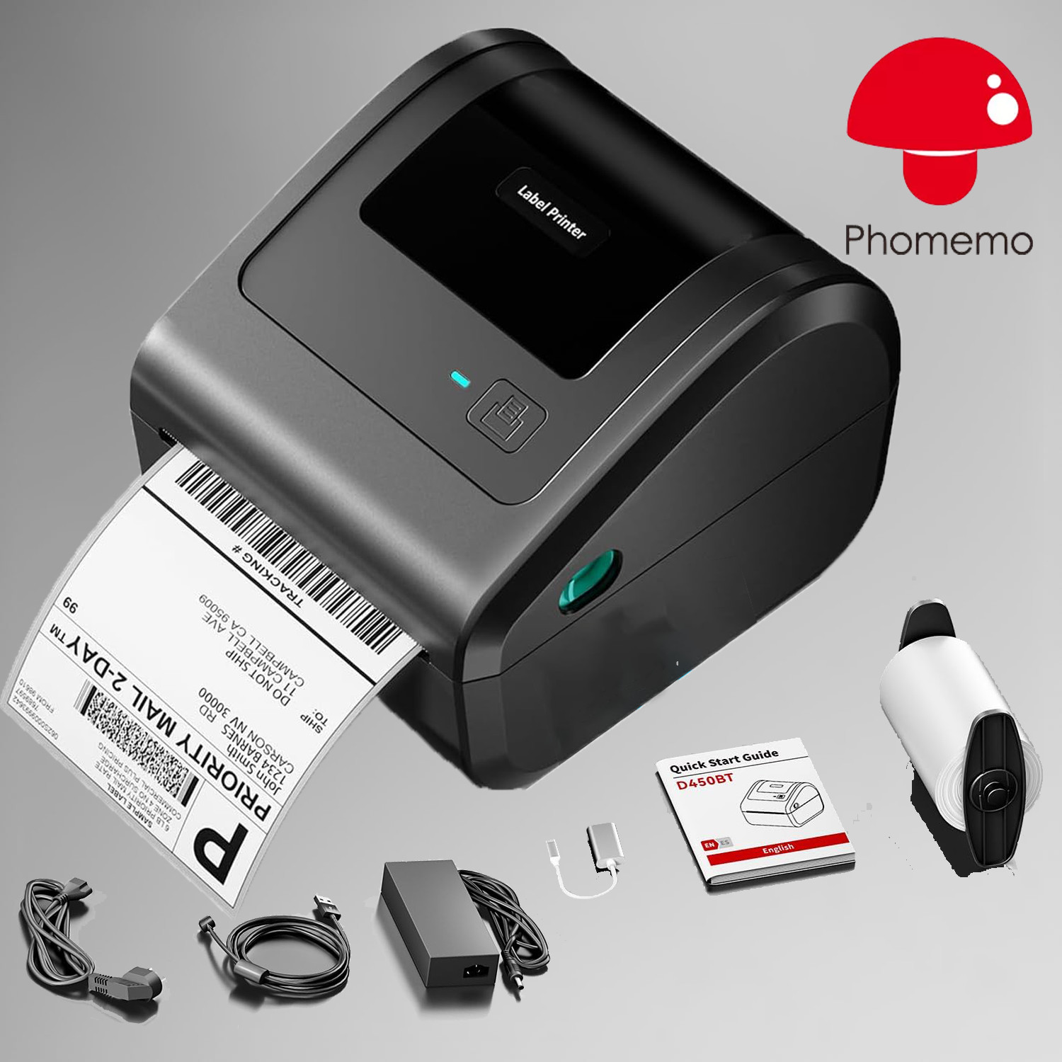 Phomemo D450BT 4x6 Wireless Shipping Label Printer Thermal Label Printer Lot