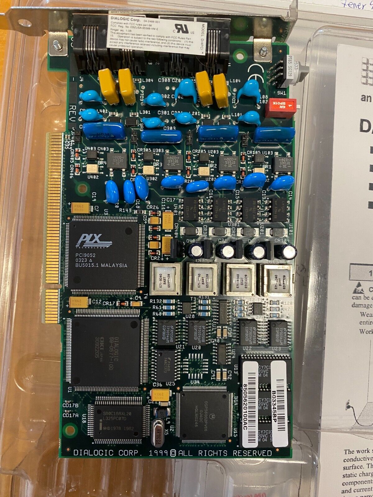 DIALOGIC D/4PCI 4-PORT PCI ANALOG VOICE / FAX CARD - 96-0676-001
