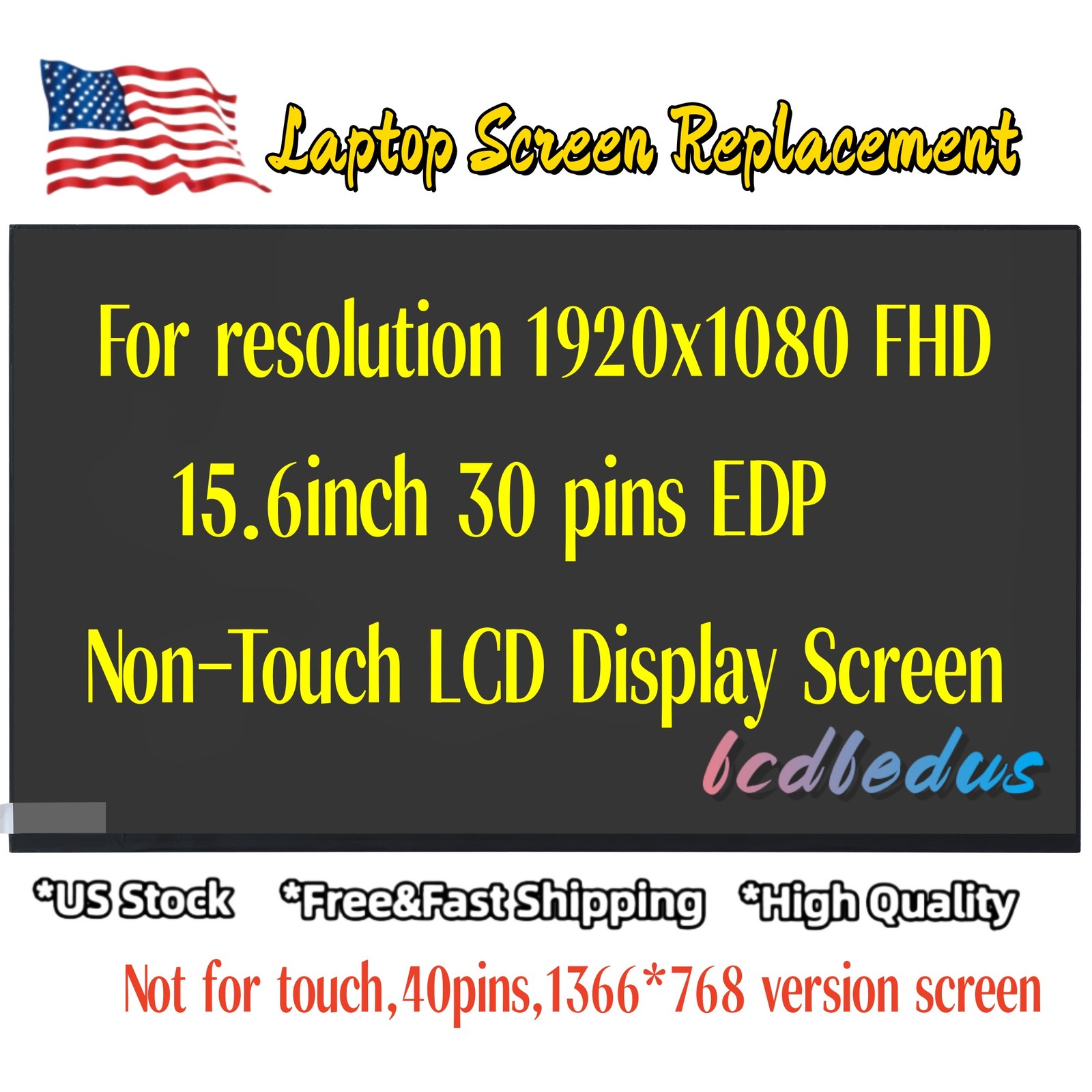 N156HCA-E5A REV.C1 C2 C3 C4 LCD Screen FHD Display 15.6" 30pins NON-TOUCH Panel
