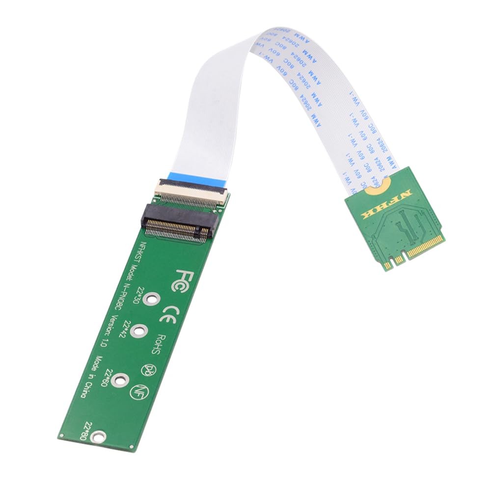 2230 NGFF A+E-Key Male to NVME M-Key Female Extension Cable Laptop SSD 2280