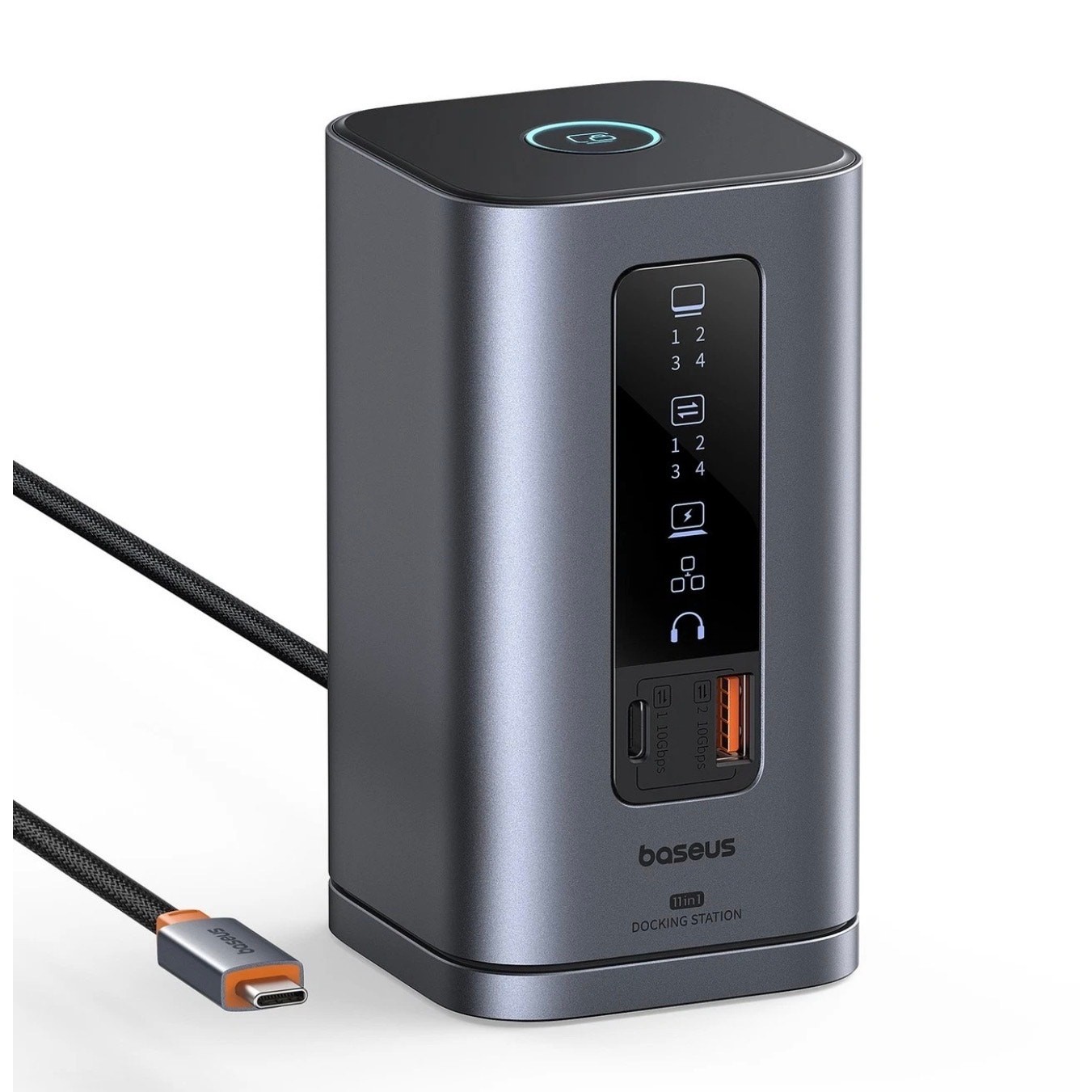 Baseus Spacemate 11-in-1 USB-C Dock Windows Triple 4K 100W PD Space Gray