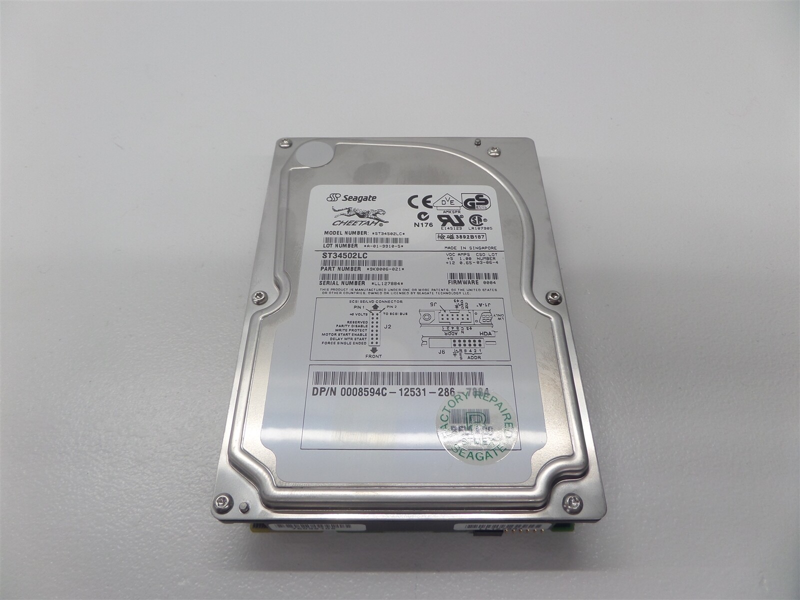 Seagate Cheetah ST34502LC 4.5GB 3.5" SCSI Hard Drive 9K8006-021