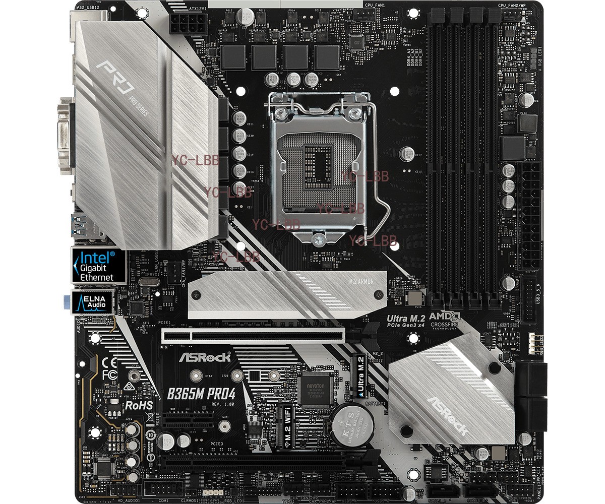 FOR ASRock B365M Pro4 LGA1151 HDMI DVI-D D-Sub 8/9th Gen Motherboard Test