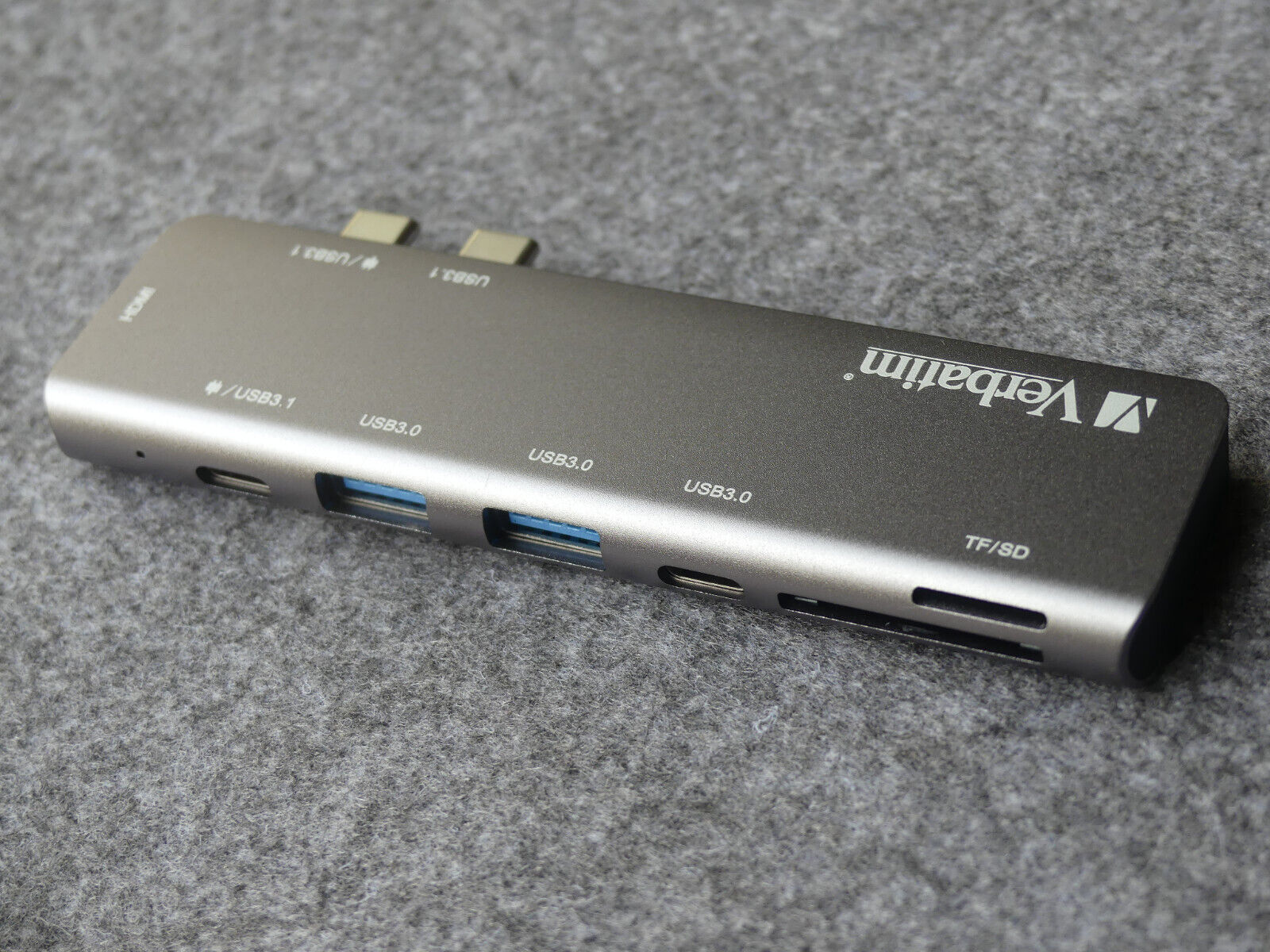 Verbatim 7-in-2 USB-C Data Hub MacBook/Laptop Adapter USB-A/SD Card/MicroSD/HDMI