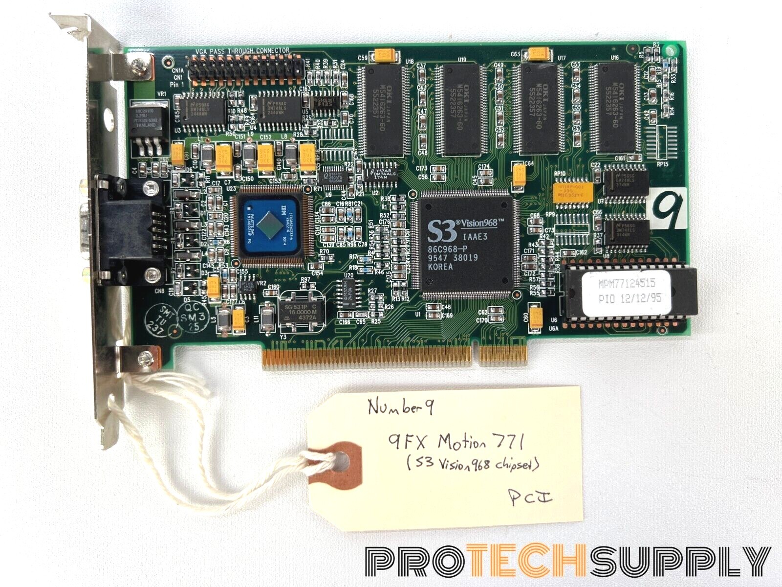 Number Nine 9FX Motion 771 S3 Vision 968 PC00BPZ0-3 Video Card GPU w/WARRANTY