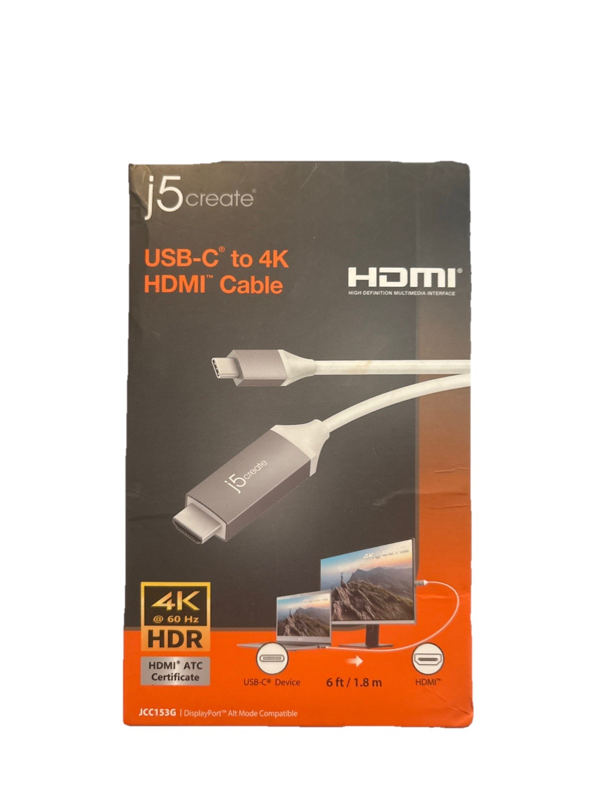 J5 Create USB-C to 4K HDMI Adapter JCA153G Alternative Mode Compatible