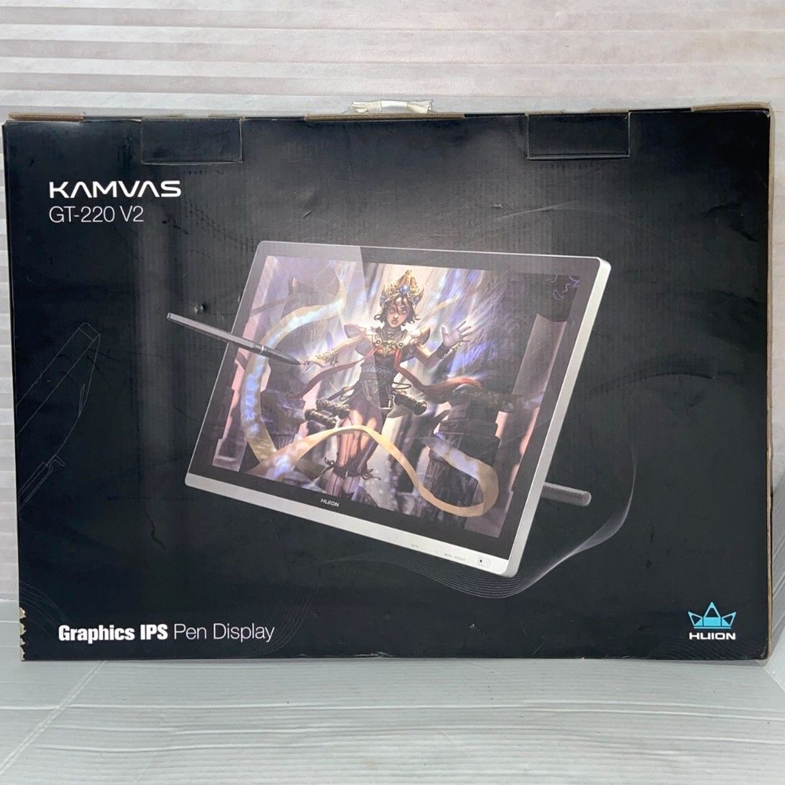 Brand New KAMVAS GT-220V2 HUION Graphics IPS Pen Display Never Out of Box