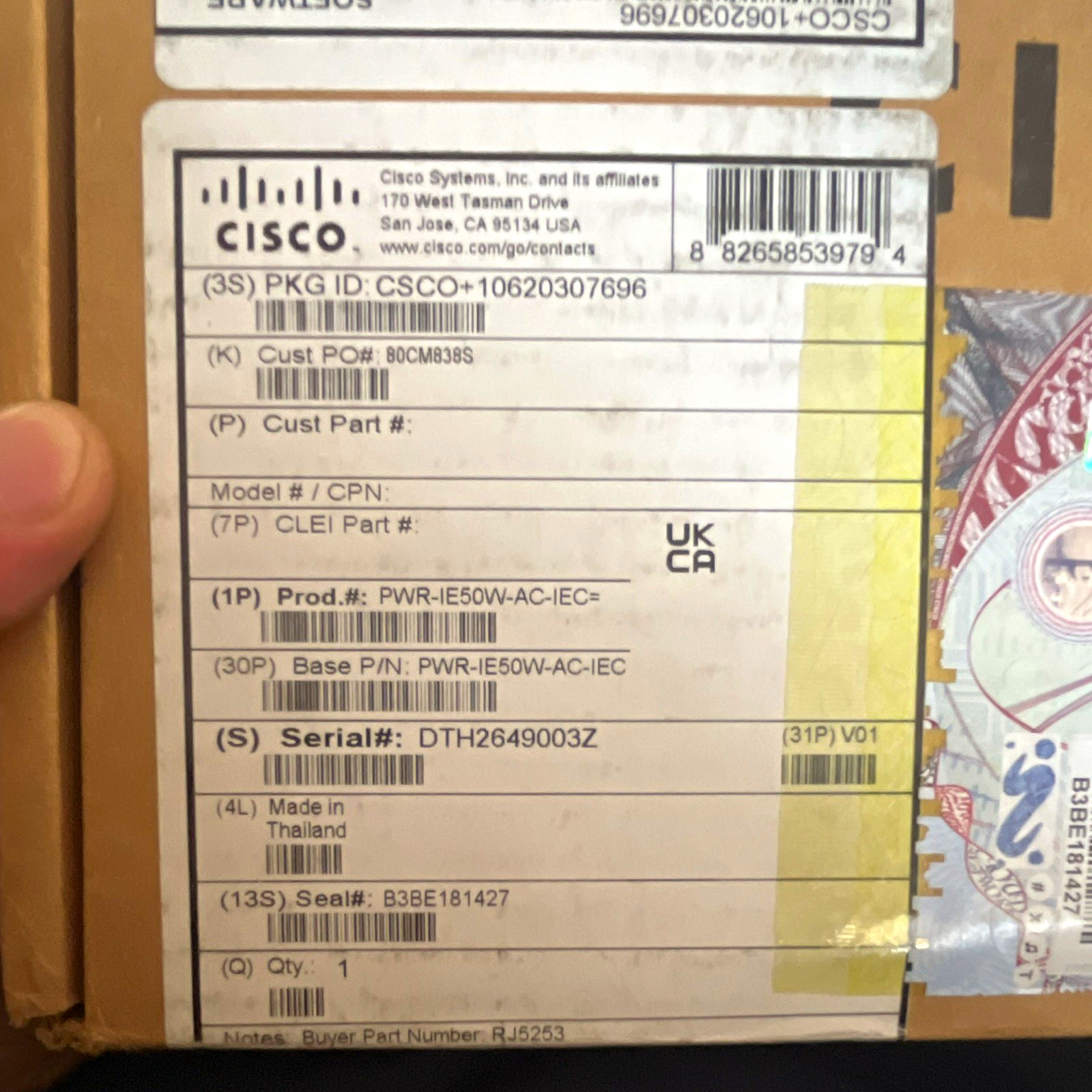 Cisco PWR-IE50W-AC-IEC= Power Supply for Network Switches Catalyst 9500