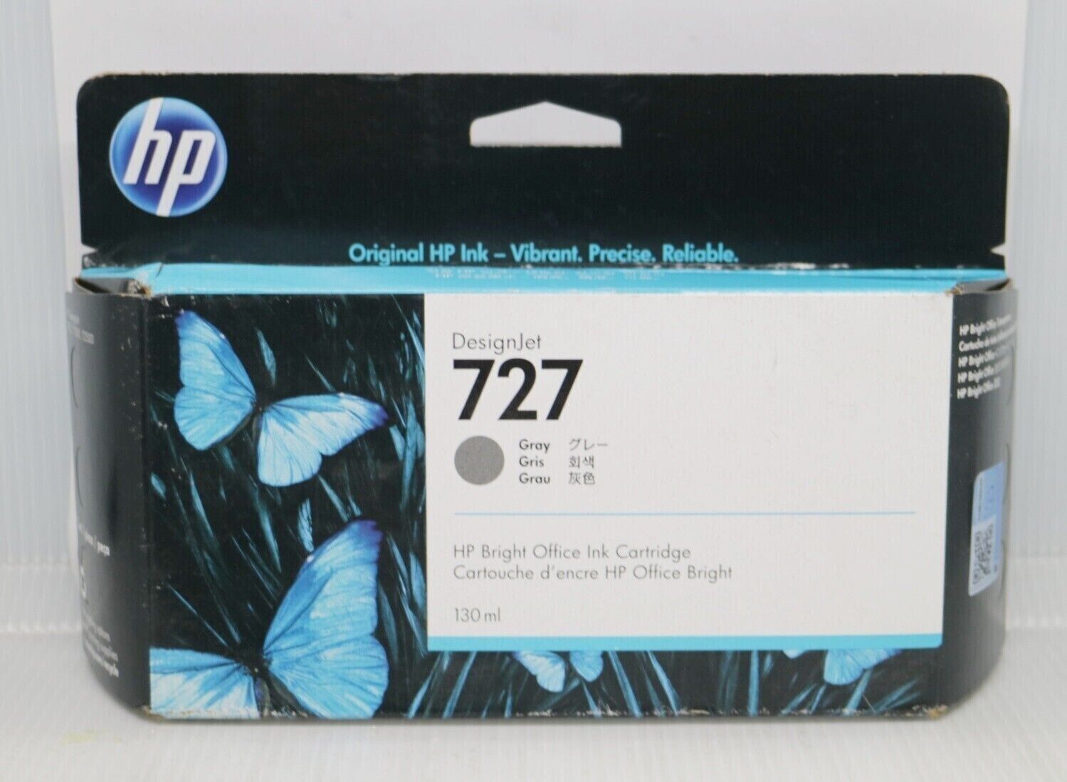 New HP DesignJet  727 GRAY Ink Cartridge B3P24A  130ml  2019