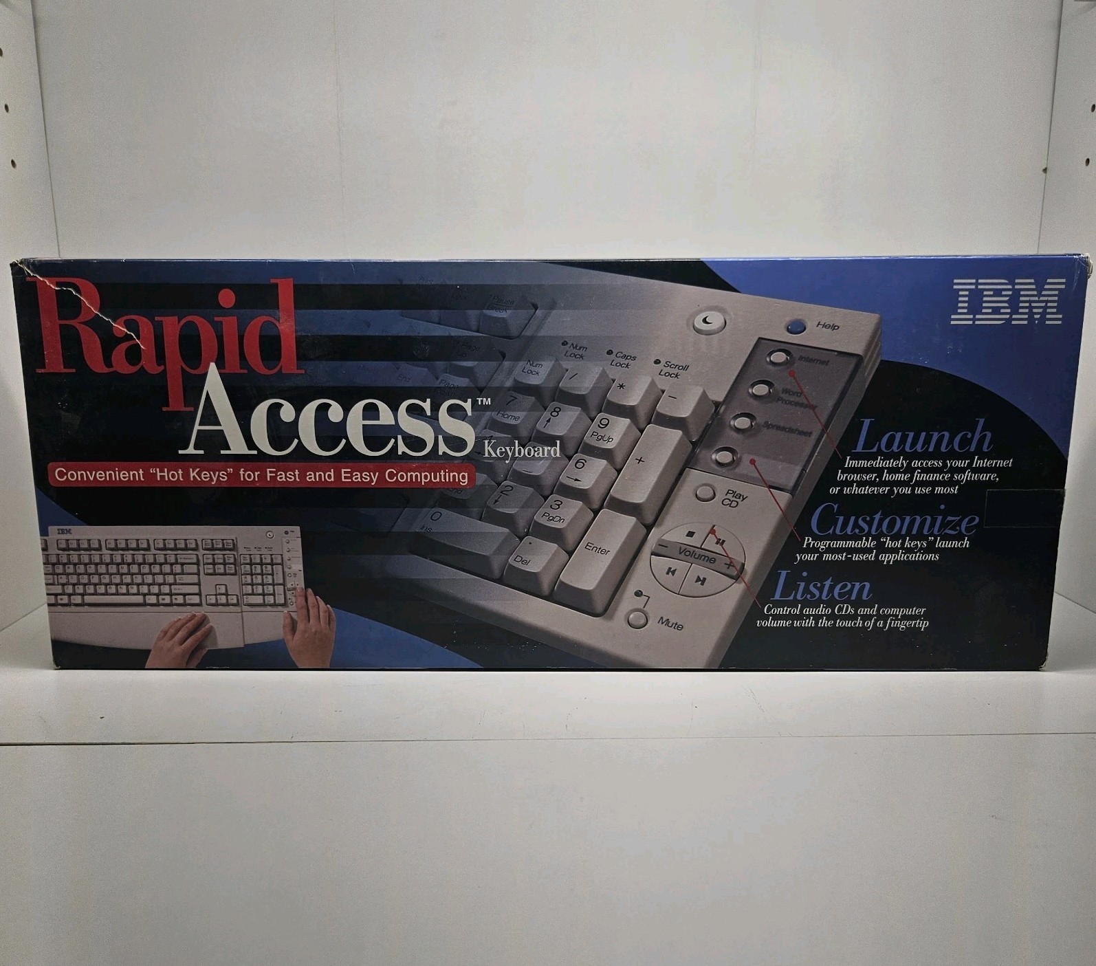 IBM Rapid Access Keyboard P00K8649 PS/2 Multimedia Keyboard New Open Box Vintage