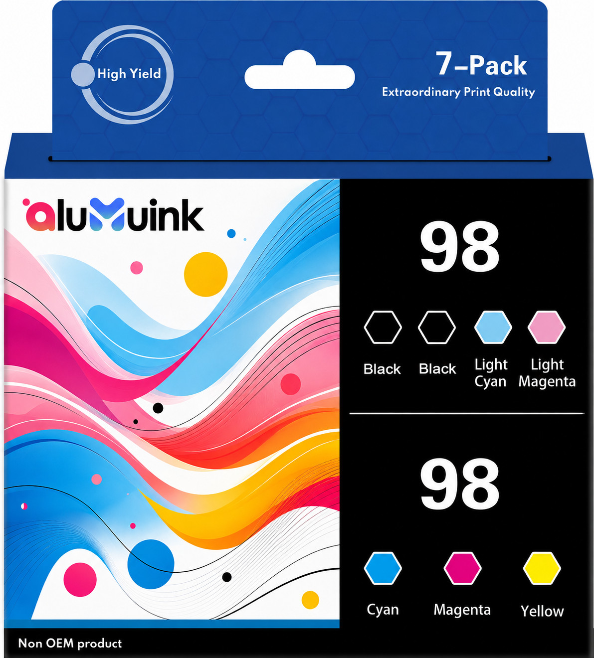 98 Ink Cartridges Combo Pack  Replacement for 800 810 835 837 700 710 725 730