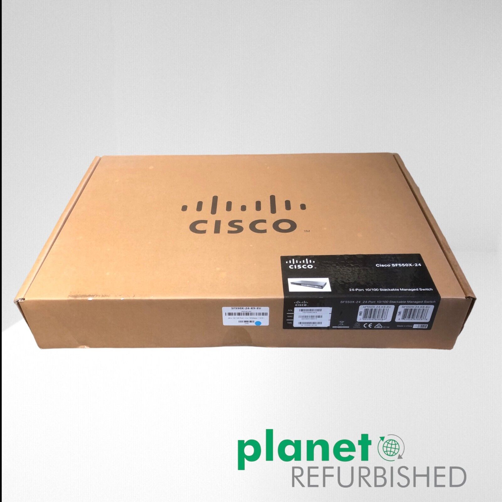 ✅  SF550X-24-K9-EU Cisco 24 x 10/100 PoE+ 2 x 10GBase-T/SFP+ Layer3