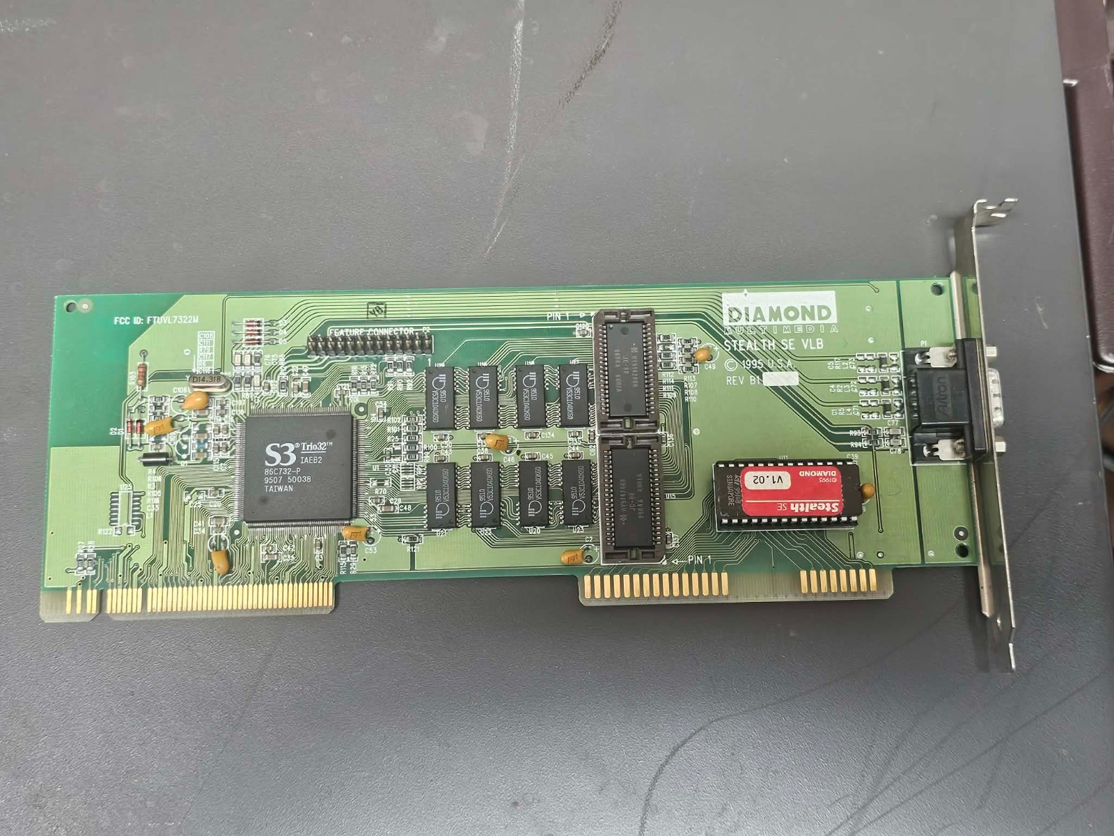 Retro Diamond Stealth SE VLB S3 Trio32 2MB VESA Local Bus VGA Card 486 Vintage