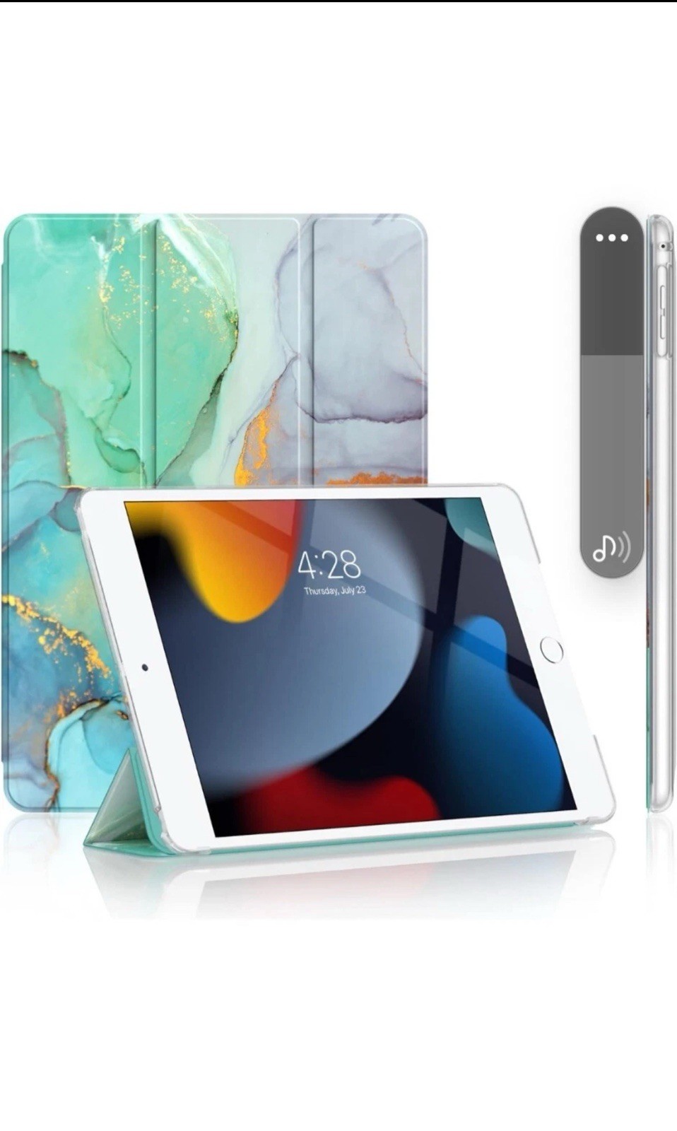 Soke  Cover for iPad Pro 12.9 Inch, Emerald Marble