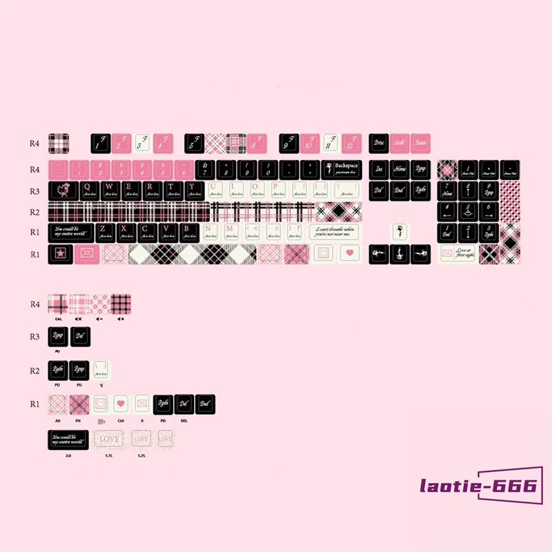First Love Theme Ceramic Keycap 120 Cherry Keycaps New for Cherry MX Keyboard