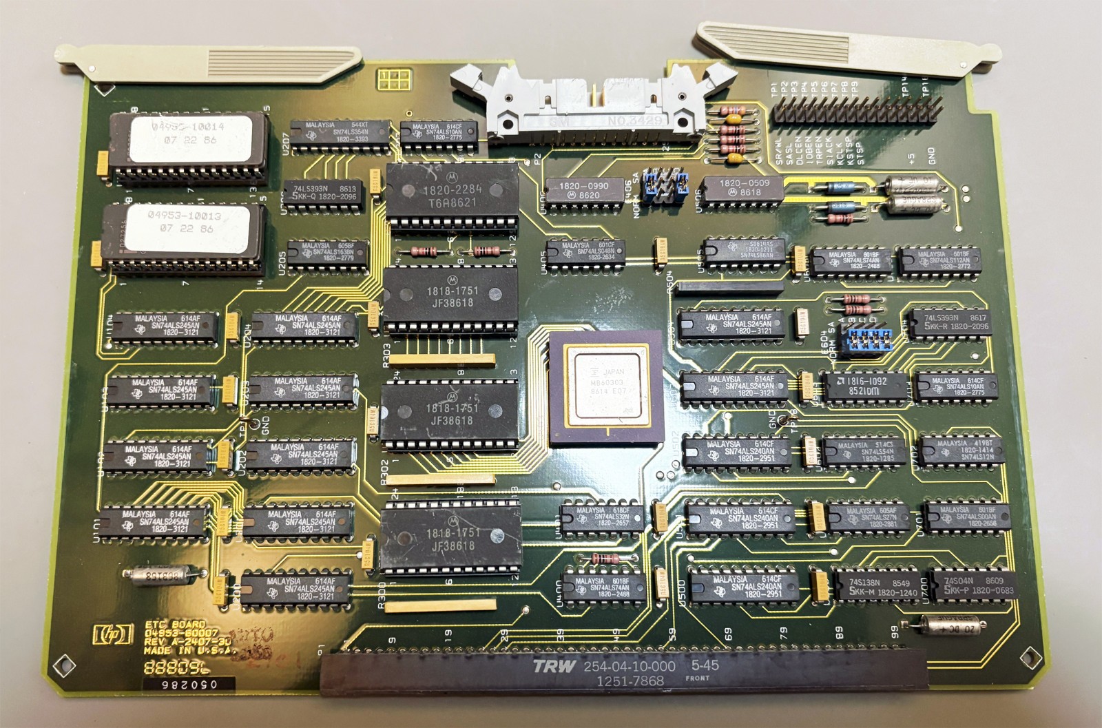 Vintage HP 04953 ETC Controller Card PCB, Circuit Board, Module