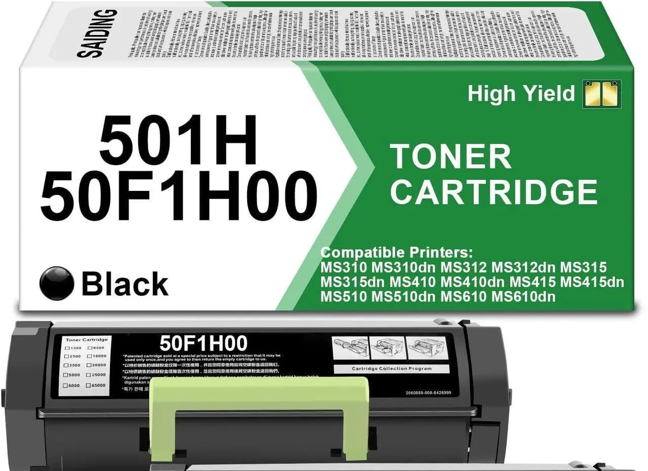 Toner for Lexmark 50F1H00 501H MS310d MS410d MS510dn MS610DN MS415DN SEALED
