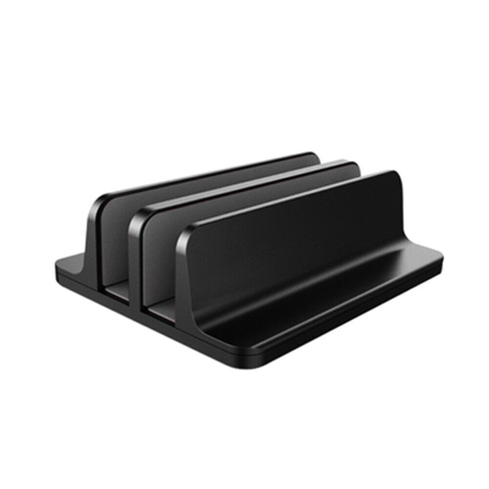 Dual Vertical Stand for Laptop Storage Bracket Saving Desktop Space Aluminium