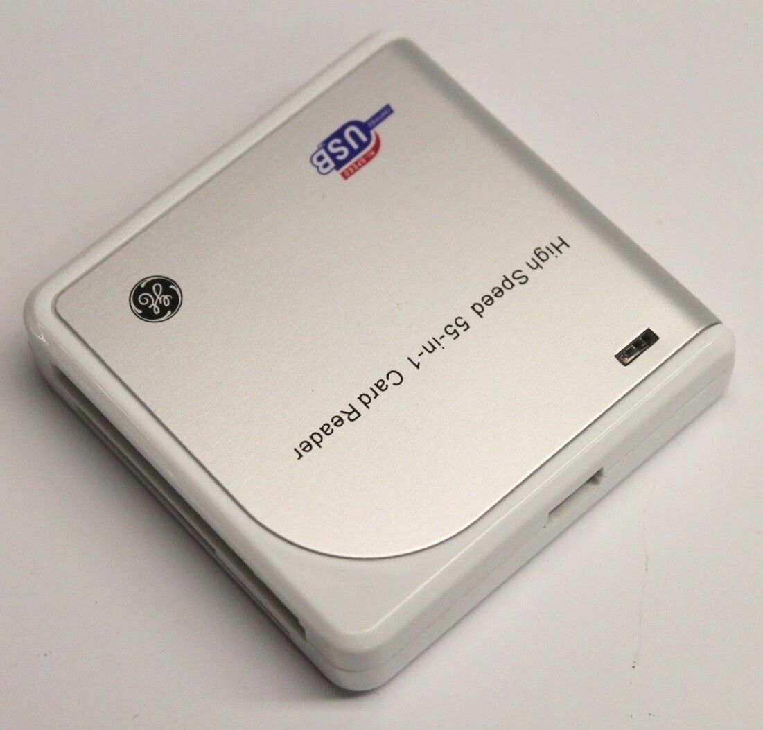 GE 55-in-1 High-Speed USB 2.0 Memory Card Reader/Writer for Laptop Computer PC