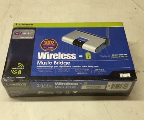 Cisco-Linksys WMB54G Wireless-G Music Bridge Adapter Router NEW SEALED RETAILBOX