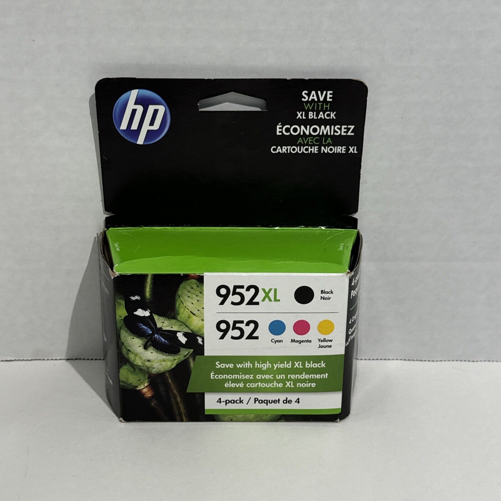 HP 952XL Black High-Yield 952 Cyan Magenta Yellow Ink Cartridges NEW Exp. 2023