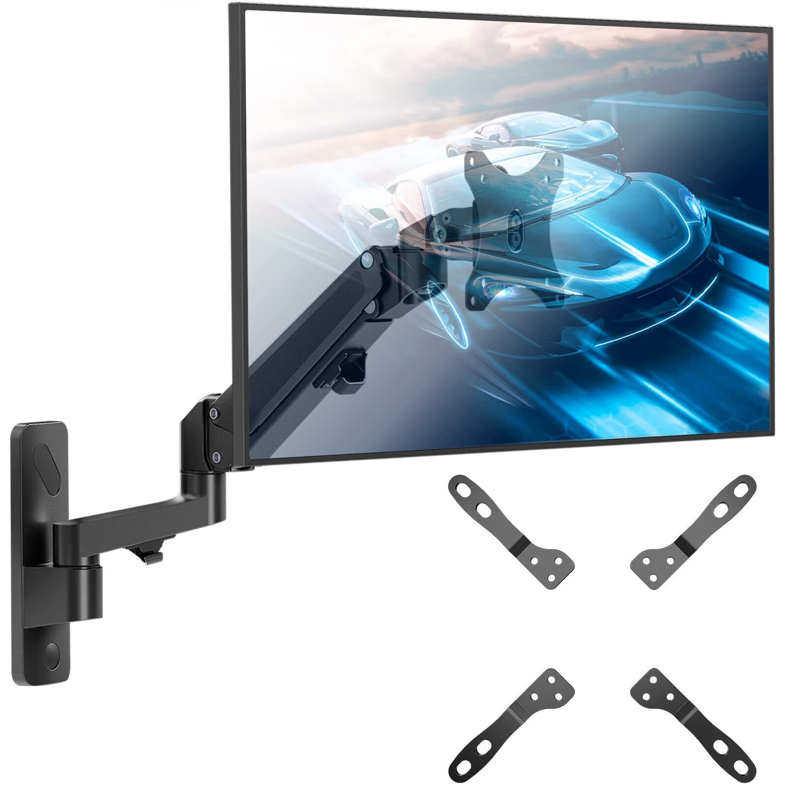 WALI Single Monitor Wall Mount, Computer Wall Mount Monitor Arm Holds up to 2...