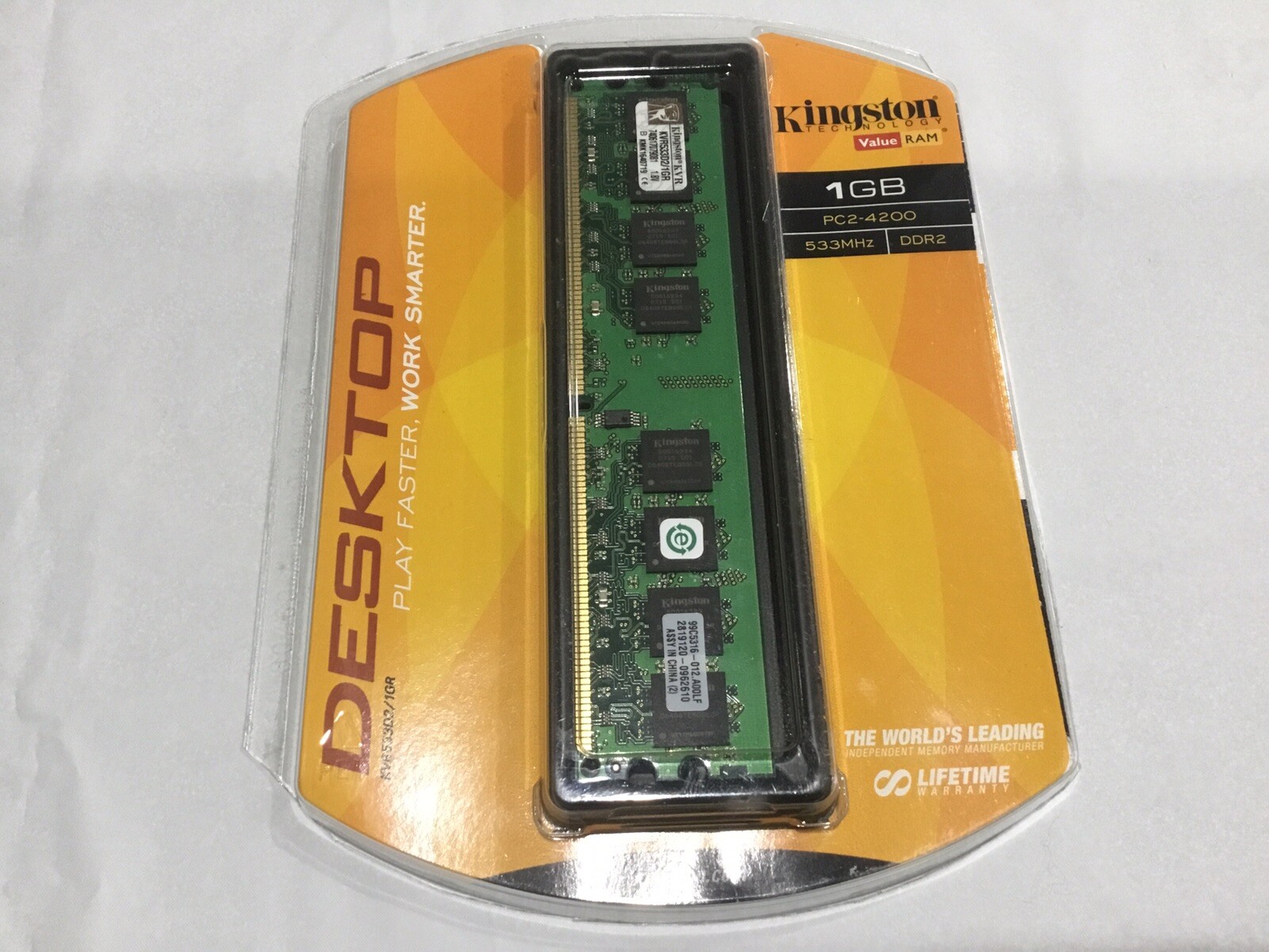 BRAND NEW Kingston DESKTOP 1GB PC2-4200 533MHz DDR2 KVR533D2/1GR FREE SH