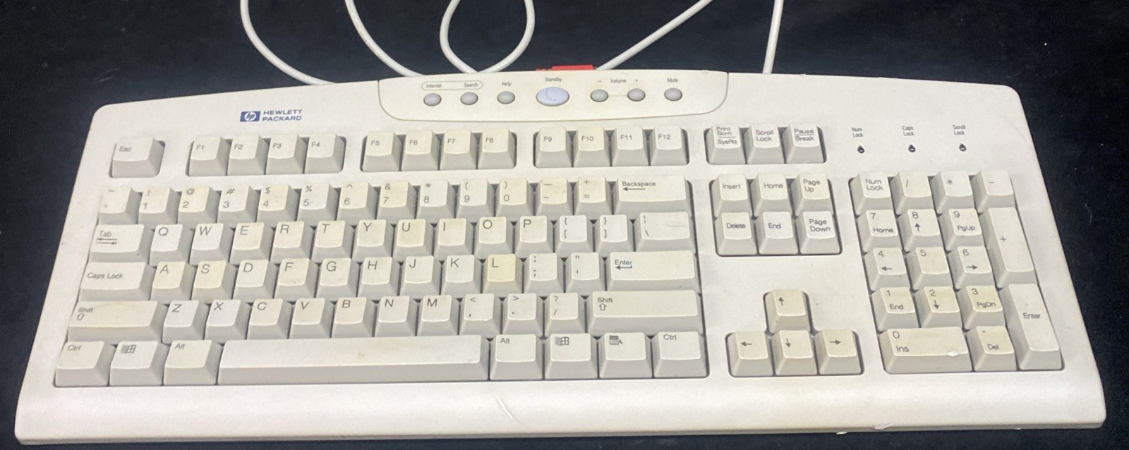 HEWLETT PACKARD HP PS/2 WINDOWS KEYBOARD P/N: 5183-7399 UNTESTED AS IS